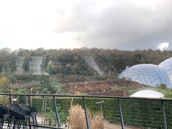 Land slip works at the Eden Project St Austell Cornwall