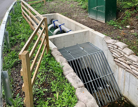 Eden Project leat diversion pump chamber by We Are Ease Ivybridge Devon