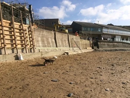 Watergate Bay sea wall works - We Are Ease Ivybridge Devon