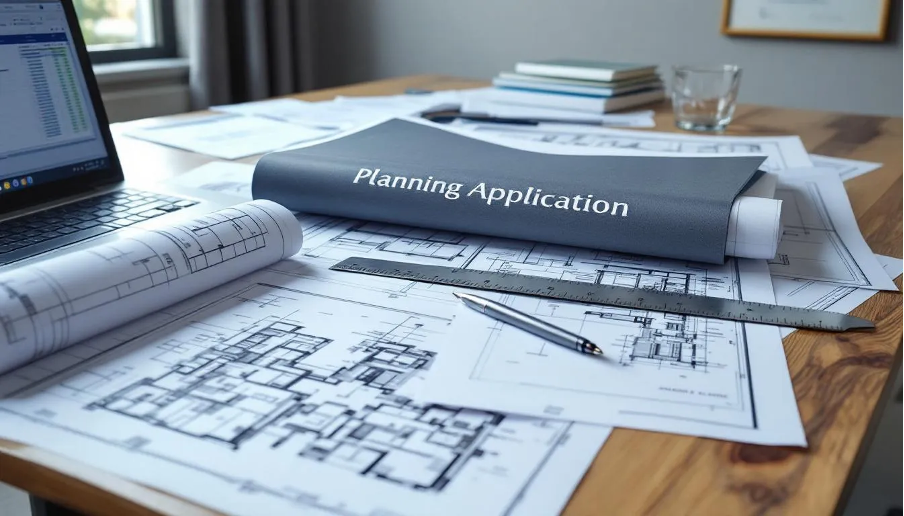 Planning applications with architects drawings
