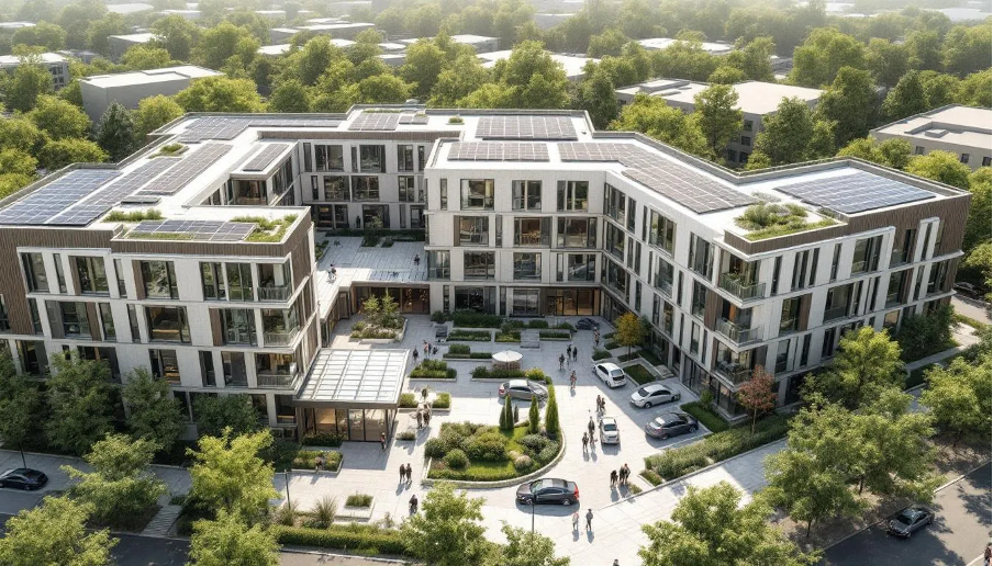 Development of apartments in an urban environment